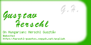 gusztav herschl business card